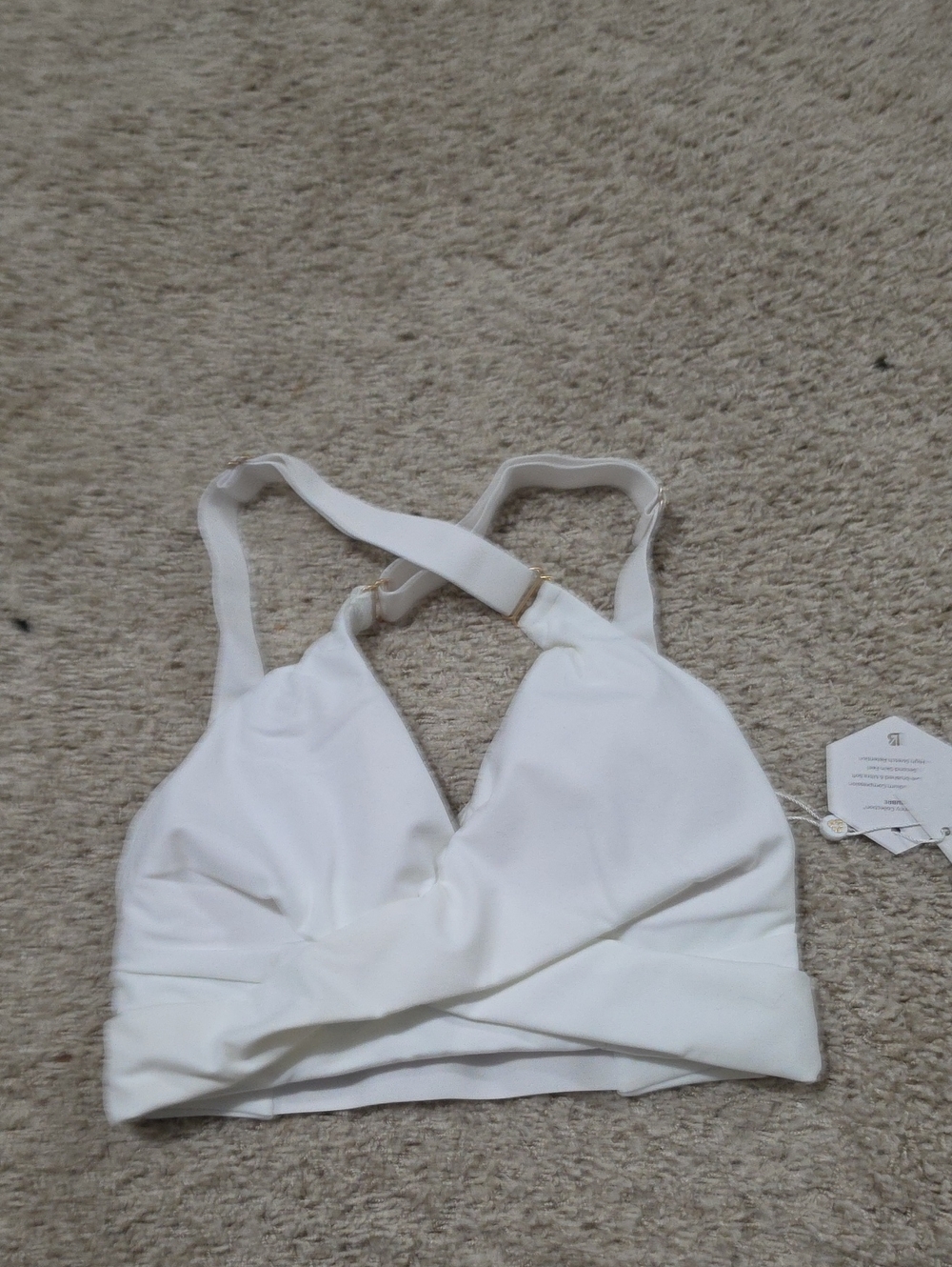 BuffBunny White Candy Wrap Sports Bra